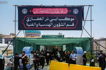تقرير مصور/ احد مواقع الخدمية للعتبة العلويّة تقدّم أكثر من 18 ألف وجبة يوميًا لزوّار الأربعين