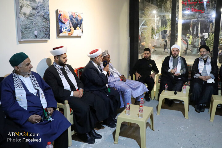 استقبال علما و جوانان فلسطینی از نماینده مقام معظم رهبری در موکب «نداء الاقصی»