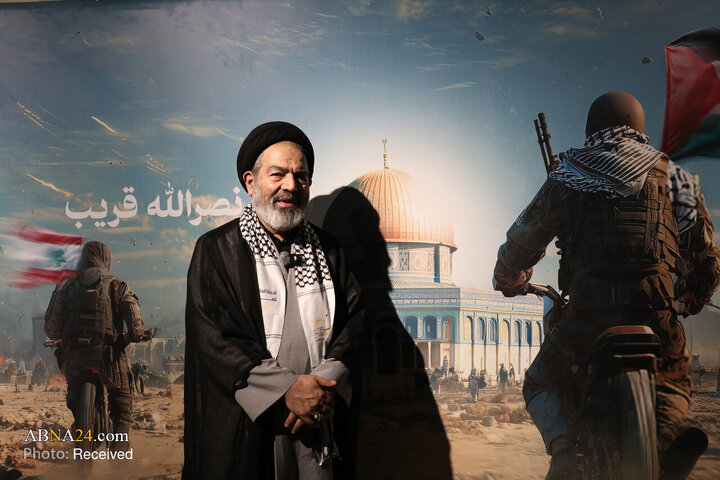 استقبال علما و جوانان فلسطینی از نماینده مقام معظم رهبری در موکب «نداء الاقصی»