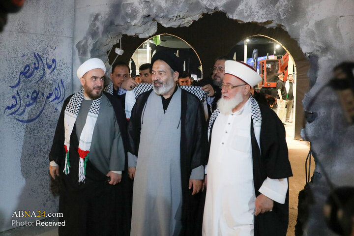 استقبال علما و جوانان فلسطینی از نماینده مقام معظم رهبری در موکب «نداء الاقصی»