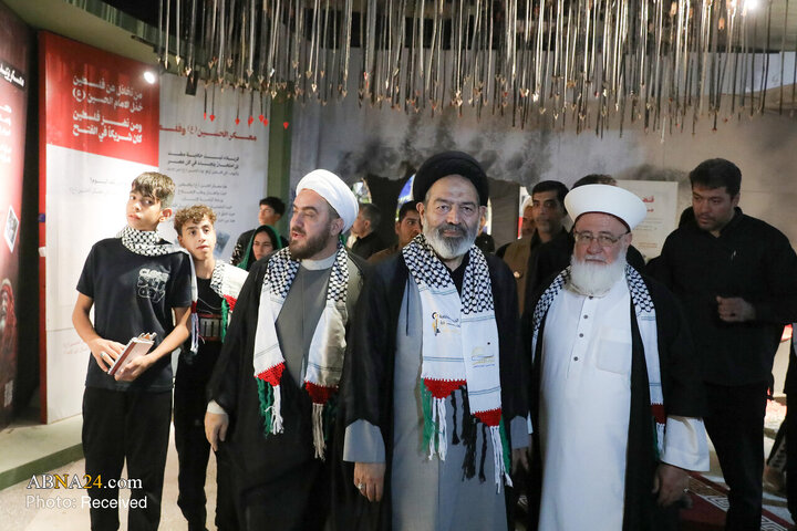 استقبال علما و جوانان فلسطینی از نماینده مقام معظم رهبری در موکب «نداء الاقصی»