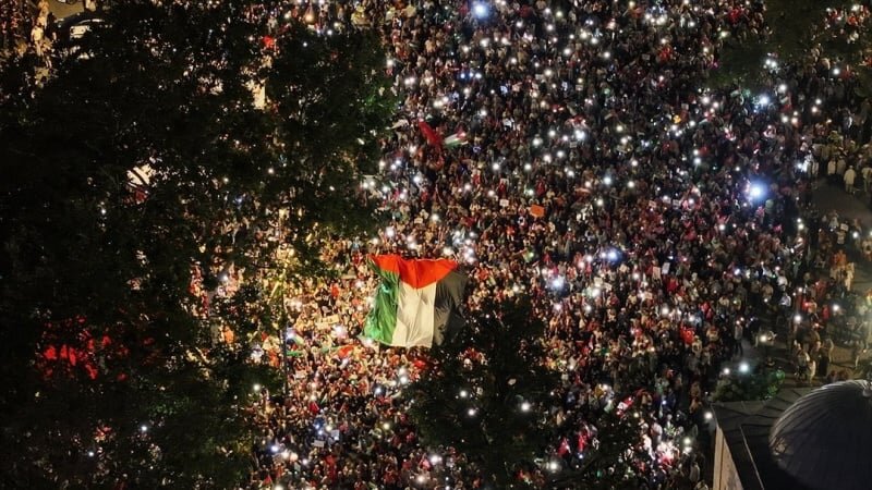 İstanbul Halkından Gazze'ye Destek Gösterisi