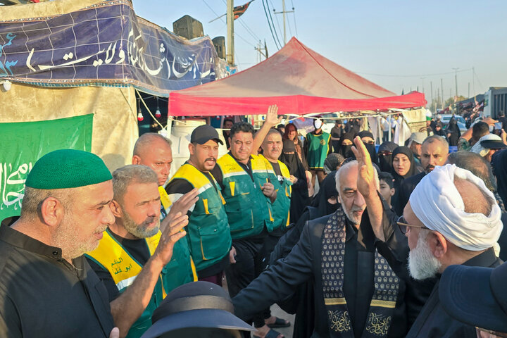 تقرير مصور/ حضور تولیت آستان قدس رضوی در مسیر پیاده‌روی اربعین حسینی