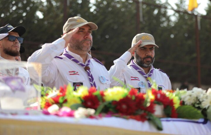 حزب الله وكشافة الإمام المهدي شيعوا الشهيد القائد الكشفي اسماعيل دياب