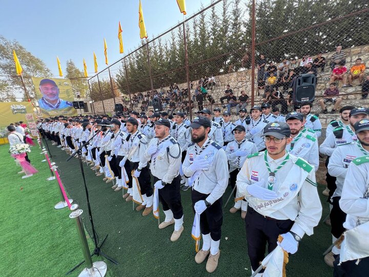 حزب الله وكشافة الإمام المهدي شيعوا الشهيد القائد الكشفي اسماعيل دياب