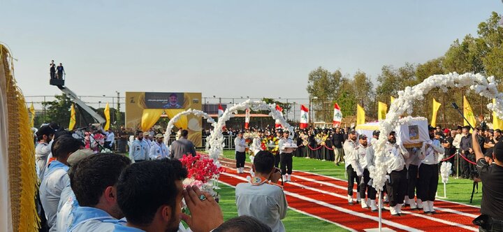 حزب الله وكشافة الإمام المهدي شيعوا الشهيد القائد الكشفي اسماعيل دياب