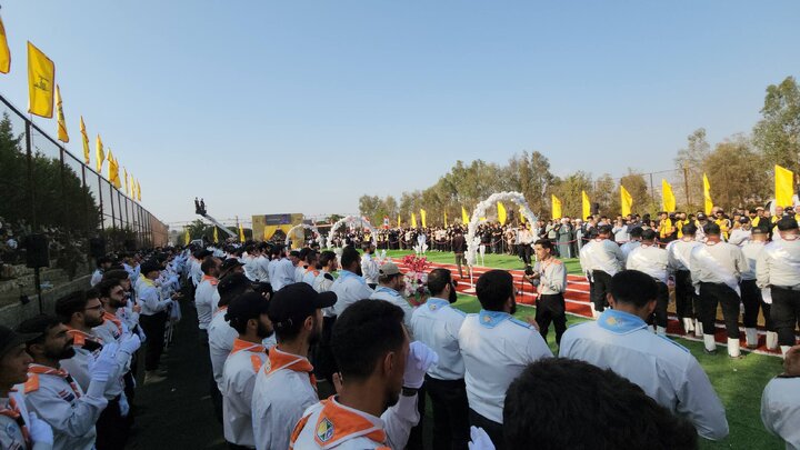 حزب الله وكشافة الإمام المهدي شيعوا الشهيد القائد الكشفي اسماعيل دياب