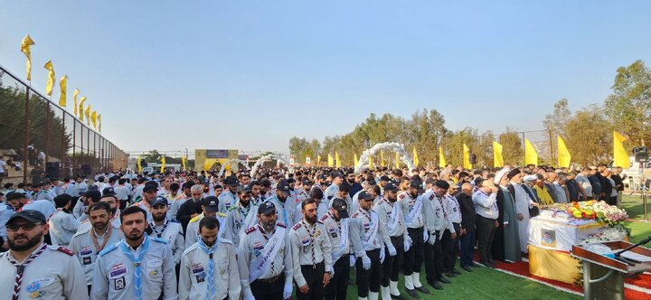 حزب الله وكشافة الإمام المهدي شيعوا الشهيد القائد الكشفي اسماعيل دياب