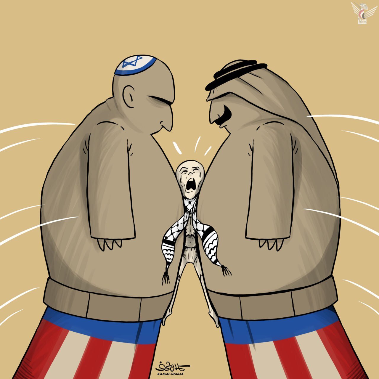 Cartoon: Arab Collaboration with Zionists Against Gaza