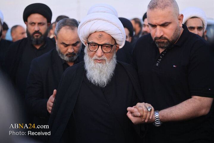 حضور آیت‌الله بشیر نجفی در پیاده‌روی اربعین حسینی