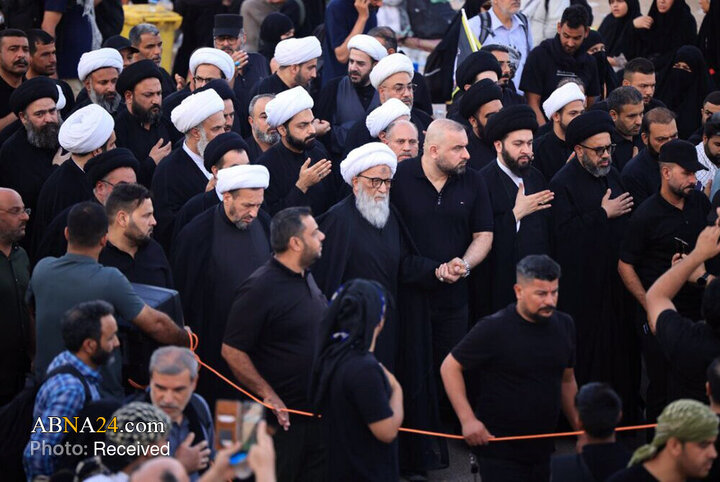 حضور آیت‌الله بشیر نجفی در پیاده‌روی اربعین حسینی