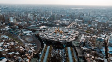 تصاویر هوایی از کربلای معلی در آستانه اربعین حسینی