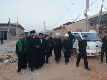 گزارش تصویری | حضور دبیرکل مجمع جهانی اهل بیت(ع) در موکب شیعیان پاکستان در طریق الحسین