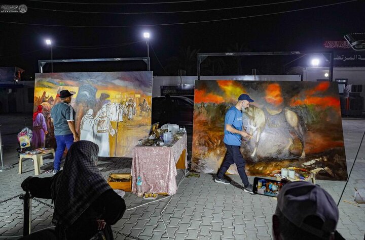 تقرير مصور/  العتبة العلويّة المقدّسة تُطلق مشروع الجداريات الفنية لتعزيز الثقافة الإسلامية على طريق زوار الأربعين