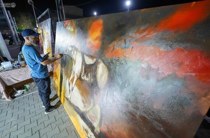 تقرير مصور/  العتبة العلويّة المقدّسة تُطلق مشروع الجداريات الفنية لتعزيز الثقافة الإسلامية على طريق زوار الأربعين