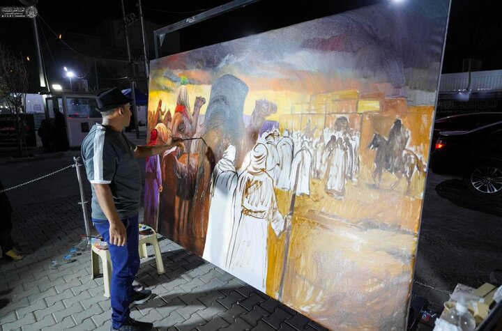 تقرير مصور/  العتبة العلويّة المقدّسة تُطلق مشروع الجداريات الفنية لتعزيز الثقافة الإسلامية على طريق زوار الأربعين