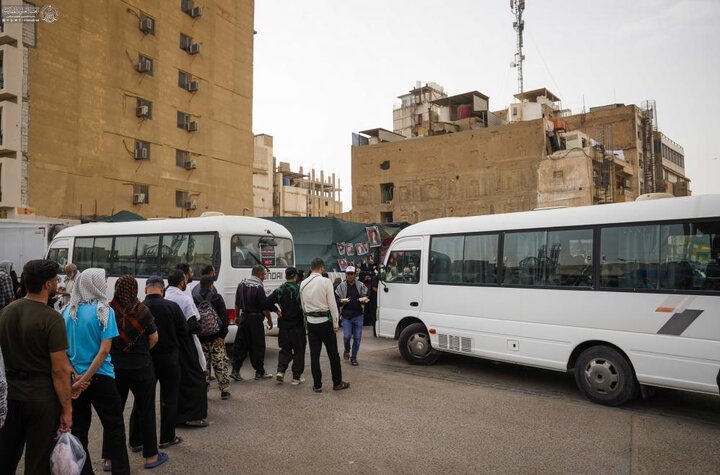 تقرير مصور/ العتبة العلويّة المقدّسة تواصل بخدمة زوّار الأربعين وتستعدُّ للتفويج العكسي