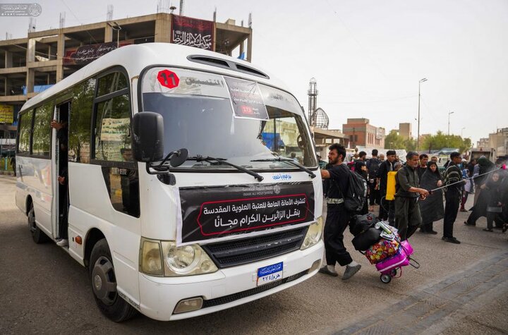 تقرير مصور/ العتبة العلويّة المقدّسة تواصل بخدمة زوّار الأربعين وتستعدُّ للتفويج العكسي