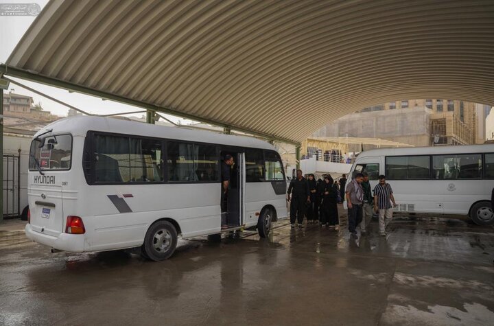 تقرير مصور/ العتبة العلويّة المقدّسة تواصل بخدمة زوّار الأربعين وتستعدُّ للتفويج العكسي