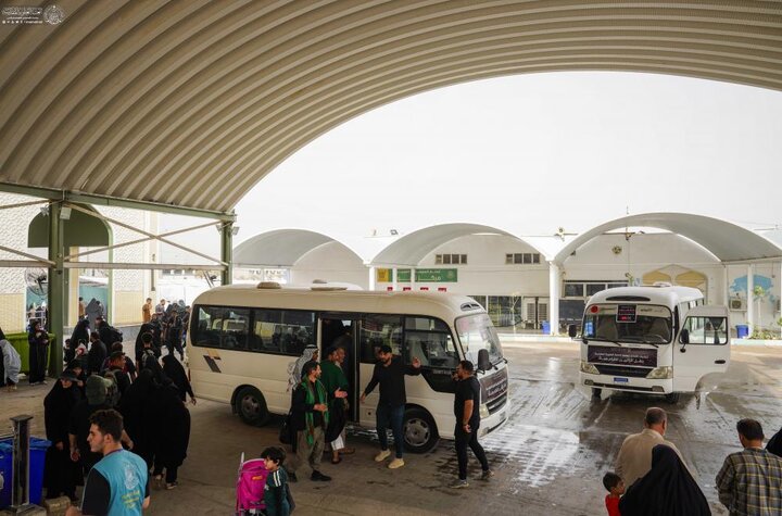 تقرير مصور/ العتبة العلويّة المقدّسة تواصل بخدمة زوّار الأربعين وتستعدُّ للتفويج العكسي