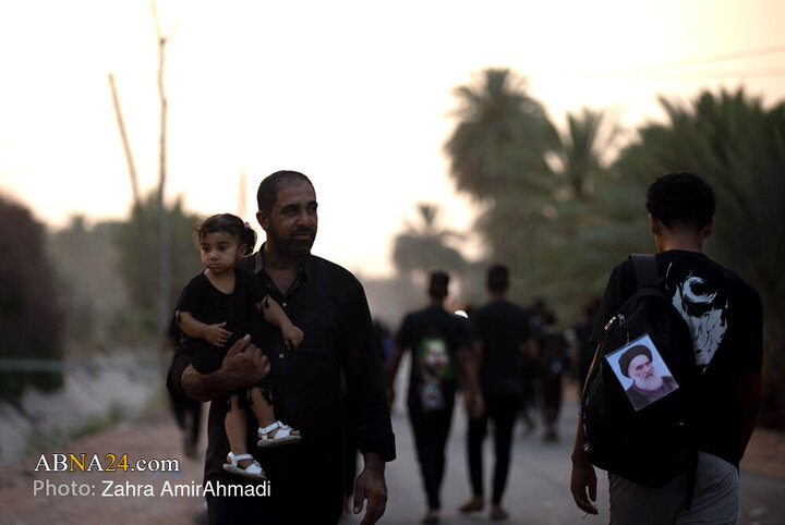 پیاده روی زائران اربعین از مسیر طریق العلما