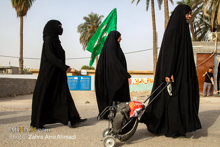 پیاده روی زائران اربعین از مسیر طریق العلما