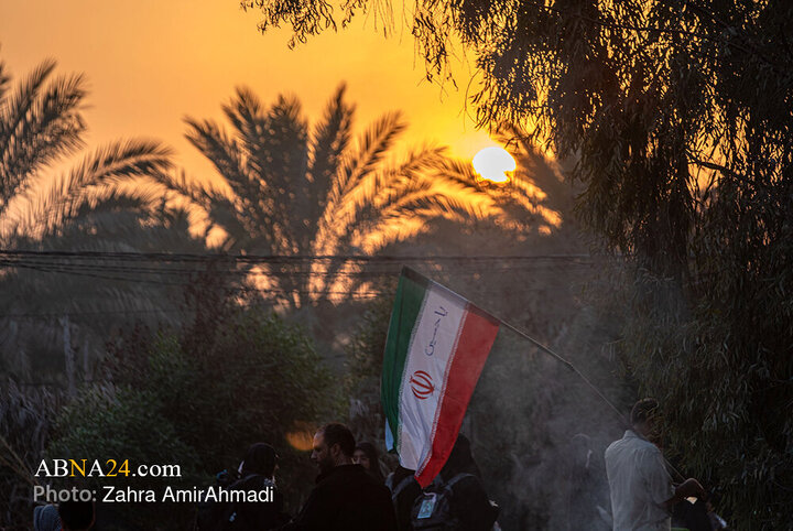 پیاده روی زائران اربعین از مسیر طریق العلما