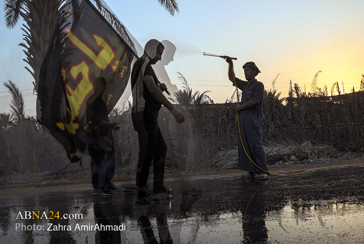 پیاده روی زائران اربعین از مسیر طریق العلما