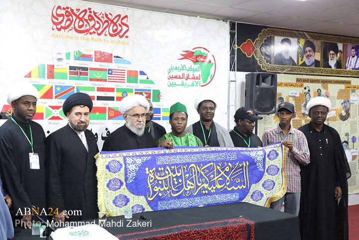 بازدید دبیرکل از موکب عشاق الحسین آفریقایی ها در مسیر نجف به کربلا