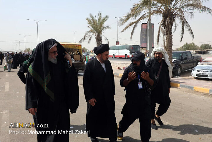 حضور دبیرکل مجمع جهانی اهل بیت(ع) در مسیر پیاده روی اربعین