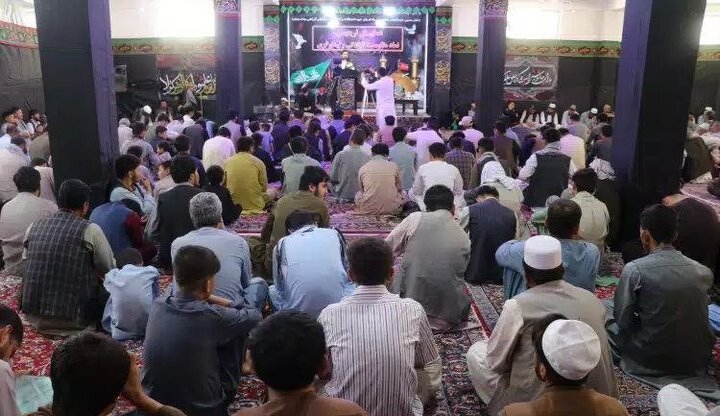 مراسم اربعین نماد مقاومت و بیدارگری در شهر شبرغان افغانستان برگزار شد