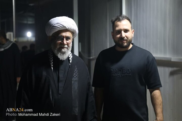 گزارش تصویری |حضور آیت‌الله رمضانی در موکب «نداء الاقصی» در طریق الحسین