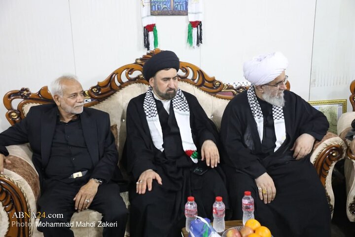 گزارش تصویری |حضور آیت‌الله رمضانی در موکب «نداء الاقصی» در طریق الحسین