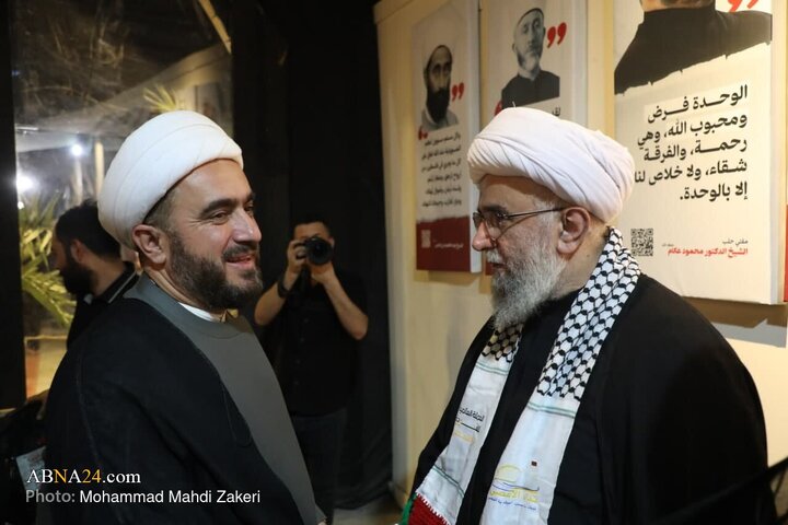 گزارش تصویری |حضور آیت‌الله رمضانی در موکب «نداء الاقصی» در طریق الحسین