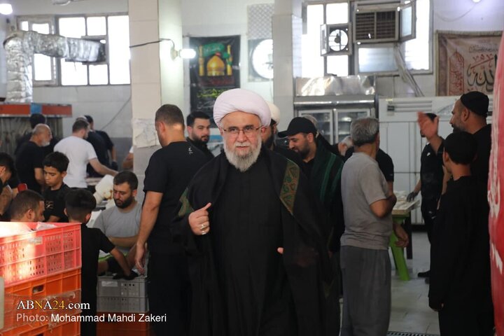 گزارش تصویری | حضور آیت‌الله رمضانی در موکب شیعیان لبنان در طریق الحسین