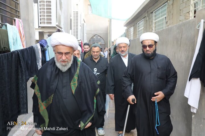 گزارش تصویری | حضور آیت‌الله رمضانی در موکب شیعیان لبنان در طریق الحسین