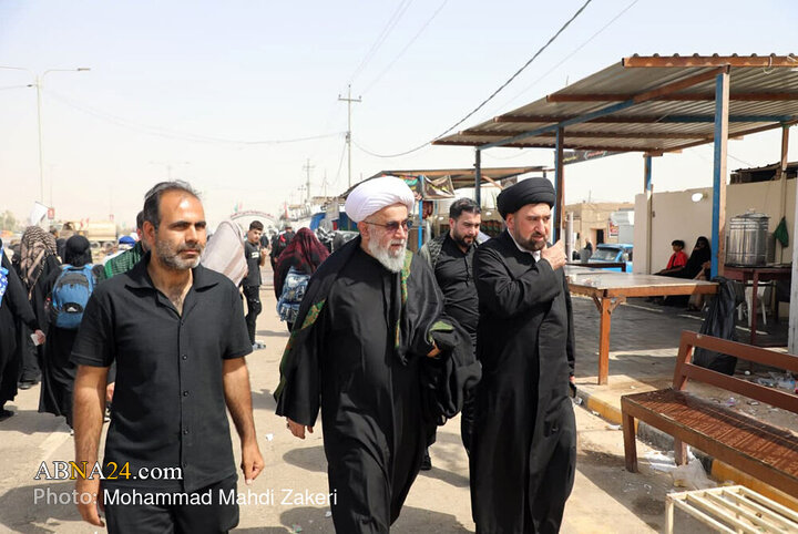 تقرير مصور/ حضور الأمين العام للمجمع العالمي لأهل البيت (ع) في مسيرة الأربعين الحسينية