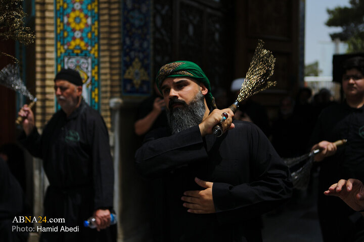 تقرير مصور/ حرم السيدة المعصومة (ع) في قم يستقبل مواكب حسينية لإحياء مراسم الأربعين