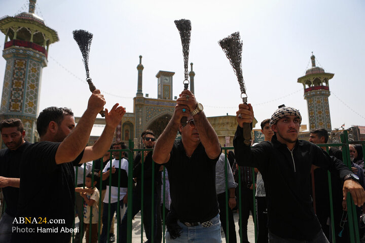 تقرير مصور/ حرم السيدة المعصومة (ع) في قم يستقبل مواكب حسينية لإحياء مراسم الأربعين