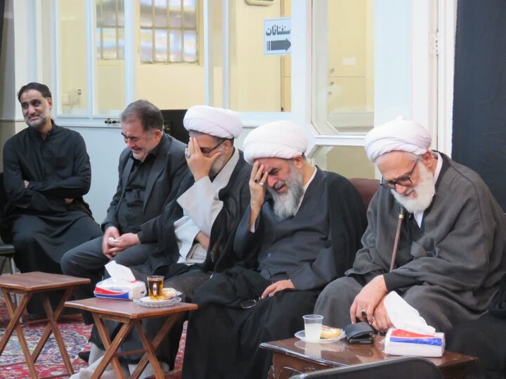 مراسم عزاداری اربعین حسینی در حسینیه دفتر آیت‌الله فاضل لنکرانی برگزار شد + تصاویر