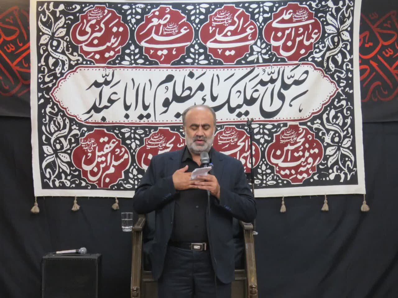 مراسم عزاداری اربعین حسینی در حسینیه دفتر آیت‌الله فاضل لنکرانی برگزار شد + تصاویر