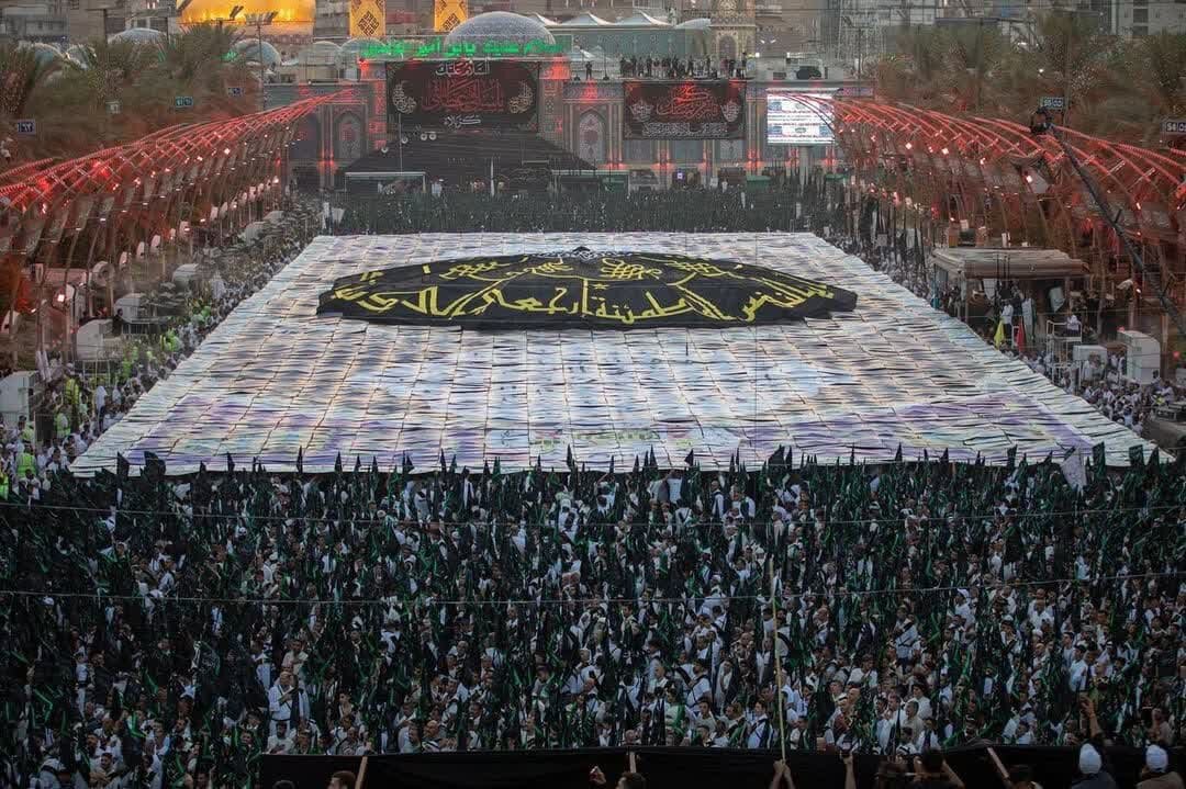 بنی عامر بزرگ ترین موکب اربعین همراه با هنر و فنون تجسمی/ پیام هر ساله در کنار عزاداری پرشور + تصاویر و ویدیو