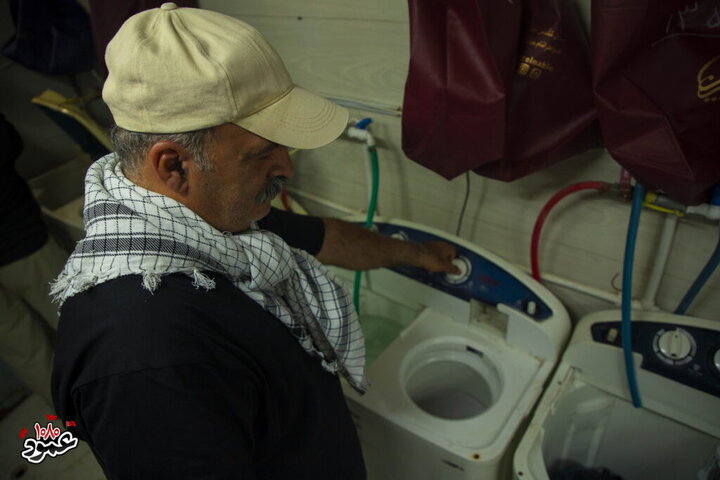 Photos: Washing clothes of Arbaeen pilgrims at Hazrat Masoumeh Mawkib