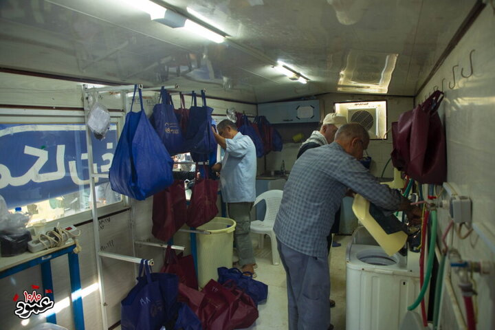 Photos: Washing clothes of Arbaeen pilgrims at Hazrat Masoumeh Mawkib