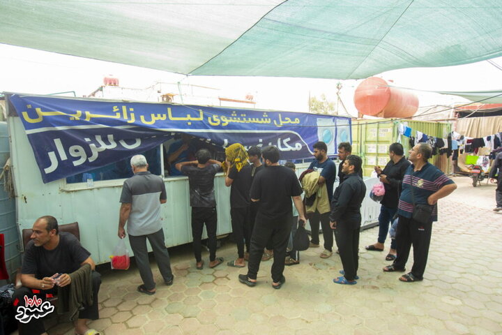 Photos: Washing clothes of Arbaeen pilgrims at Hazrat Masoumeh Mawkib