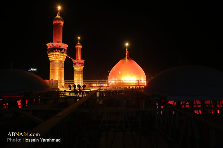 تقرير مصور/ أجواء حرم الإمام الحسين (ع) وأخيه العباس في ليلة الأربعين بمدينة كربلاء المقدسة