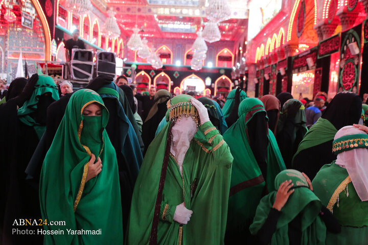 تقرير مصور/ أجواء حرم الإمام الحسين (ع) وأخيه العباس في ليلة الأربعين بمدينة كربلاء المقدسة