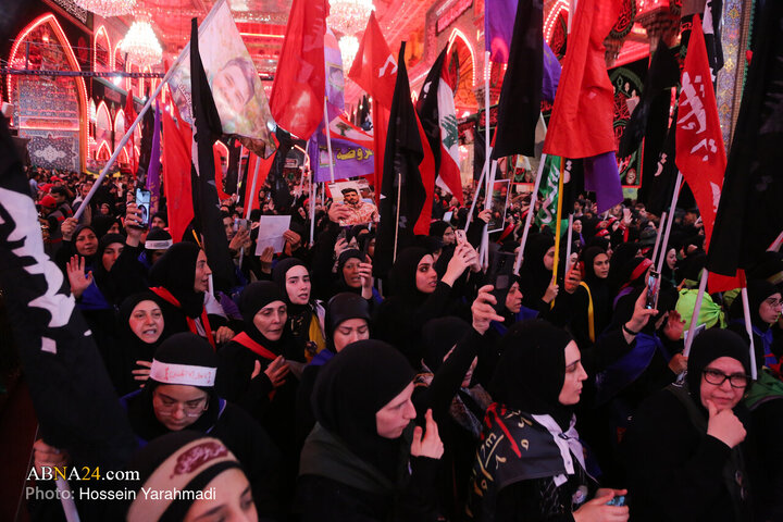 تقرير مصور/ أجواء حرم الإمام الحسين (ع) وأخيه العباس في ليلة الأربعين بمدينة كربلاء المقدسة