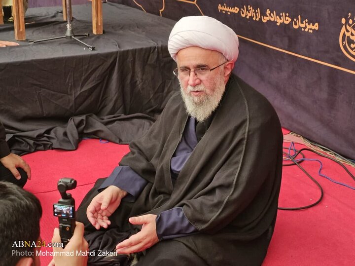 گزارش تصویری | حضور و سخنرانی دبیرکل مجمع جهانی اهل‌بیت(ع) در موکب محسنین در کربلا