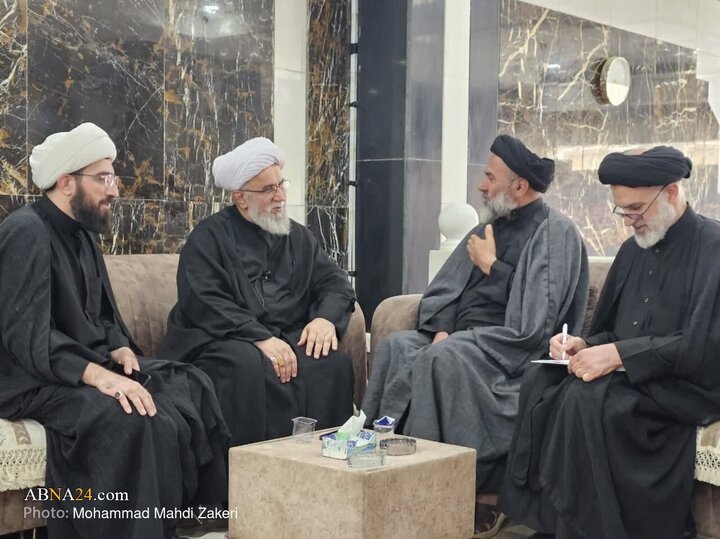 گزارش تصویری | دیدار علما و نخبگان کشورهای مختلف با دبیرکل مجمع جهانی اهل‌بیت(ع) در کربلا معلی _ ۱